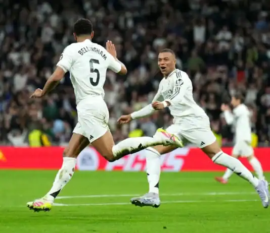 الليغا: ريال مدريد ينتزع فوزًا صعبًا أمام ليغانيس بثلاثية لهدفين ريال مدريد يهزم ليغانيس بثلاثية ويُعادل برشلونة في الصدارة