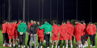 المنتخب الوطني يُنهي استعداداته بمشاركة كاملة قبل مواجهة تانزانيا المنتخب المغربي يستعد لمواجهة تانزانيا في تصفيات المونديال