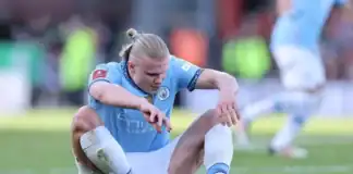 مانشستر سيتي يتلقى ضربة قوية: هالاند يغيب بسبب إصابة في الكاحل مانشستر سيتي يعلن غياب هالاند لعدة أسابيع بسبب الإصابة