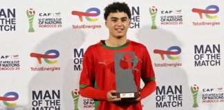 الكاف يتوج زياد باها بجائزة الأفضل في فوز المغرب على جنوب أفريقيا زياد باها الأفضل في مباراة المغرب وجنوب أفريقيا بأمم أفريقيا للناشئين