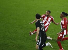 أيوب الكعبي يتألق مجددًا ويقود أولمبياكوس لحسم الدوري اليوناني أيوب الكعبي يقود أولمبياكوس لحسم الدوري ويقترب من صدارة الهدافين