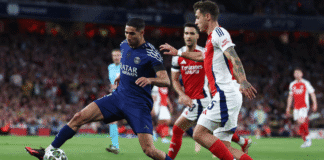 باريس سان جيرمان بقيادة حكيمي يعود بفوز ثمين من ملعب أرسنال في نصف نهائي دوري الأبطال باريس سان جيرمان يهزم أرسنال ويقترب من نهائي دوري أبطال أوروبا