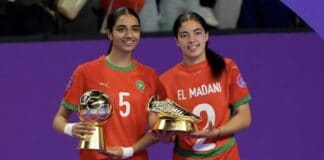 ثنائي المنتخب المغربي يتوج بجائزتي أفضل لاعبة وهدافة في كأس إفريقيا للفوتسال للسيدات ثنائي لبؤات الأطلس يحصد جوائز الأفضل في كأس إفريقيا للفوتسال