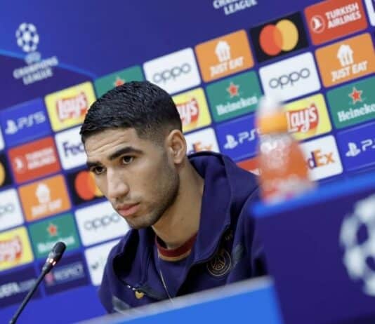 حكيمي «مستعد للحرب» مع استعدادات باريس سان جيرمان لمباراة نصف نهائي دوري الأبطال حكيمي "مستعد للحرب" مع PSG في مباراة نصف النهائي ضد أرسنال