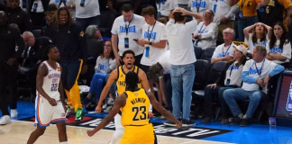 نهائيات الـNBA: هاليبورتن يقود بايسرز لفوز صادم على ثاندر في الثانية الأخيرة هاليبورتن يمنح بايسرز فوزًا قاتلًا في افتتاح نهائي NBA