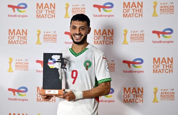 أسامة لمليوي يتوج أفضل لاعب بعد فوز المغرب على الكونغو في “الشان