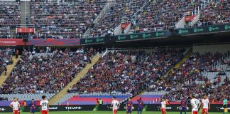 احتجاجات اللاعبين تُلغي مباراة برشلونة-فياريال خارج إسبانيا إلغاء مباراة برشلونة-فياريال في أمريكا بسبب احتجاجات اللاعبين