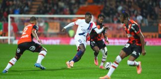 الدوري الفرنسي: باريس سان جيرمان يتعادل مع لوريان ويحافظ على الصدارة برصيد 21 نقطة نتائج الدوري الفرنسي J10: PSG يتعادل ولانس يخسر الصدارة