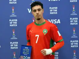عثمان معما يحصد جائزة رجل المباراة للمرة الثانية توالياً في مونديال الشباب عثمان معما يفوز بجائزة رجل المباراة أمام فرنسا في مونديال U20