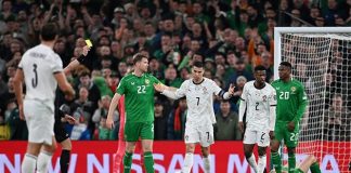 أيرلندا تفجّر المفاجأة وتهزم البرتغال بعشرة لاعبين وتنعش آمالها في التأهل للمونديال أيرلندا تهزم البرتغال ورونالدو يُطرد… وصراع التأهل يشتعل