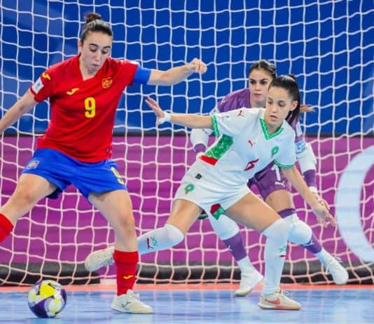 إسبانيا تسحق أسود الأطلس في ربع نهائي كأس العالم لكرة القدم للسيدات إسبانيا تسحق المغرب 1-6 في ربع نهائي مونديال الفوتسال النسوي