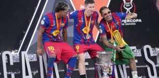 الكلاسيكو الناري في السوبر الإسباني: برشلونة يهزم ريال مدريد 3-2 ويتوج باللقب في نهائي مليء بالإثارة برشلونة يفوز على ريال مدريد 3-2 ويتوج بالسوبر الإسباني