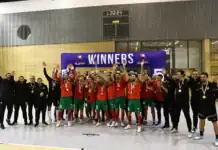 المنتخب الوطني للفوتسال يتوج بلقب الدوري الدولي بكرواتيا بعد سحق رومانيا في النهائي المنتخب المغربي للفوتسال يتوج بلقب الدوري الدولي بكرواتيا