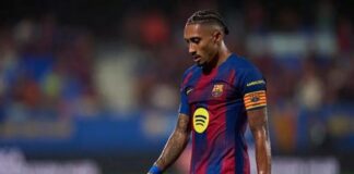 ضربة قوية لبرشلونة: رافينيا يغيب عن ربع نهائي دوري الأبطال إصابة رافينيا تضرب برشلونة قبل دوري الأبطال