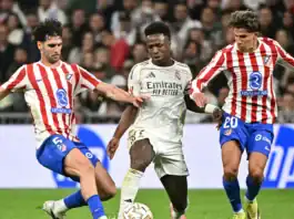 فينيسيوس جونيور يتألق بثنائية ويقود ريال مدريد لفوز مثير 3-2 على أتلتيكو في ديربي مدريد فينيسيوس يسجل ثنائية ويقود ريال مدريد لفوز 3-2 مثير على أتلتيكو في ديربي مدريد