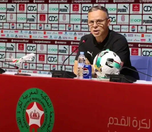 الناخب الوطني محمد وهبي يكشف لائحته الأولى للمباراتين الوديتين أمام الإكوادور والباراغواي محمد وهبي يكشف لائحة الأسود للوديتين أمام الإكوادور والباراغواي