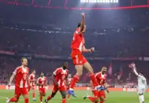 بايرن ميونيخ يعبر إلى نصف النهائي بعد قمة مجنونة أمام ريال مدريد بايرن ميونيخ يهزم ريال مدريد ويبلغ نصف نهائي الأبطال