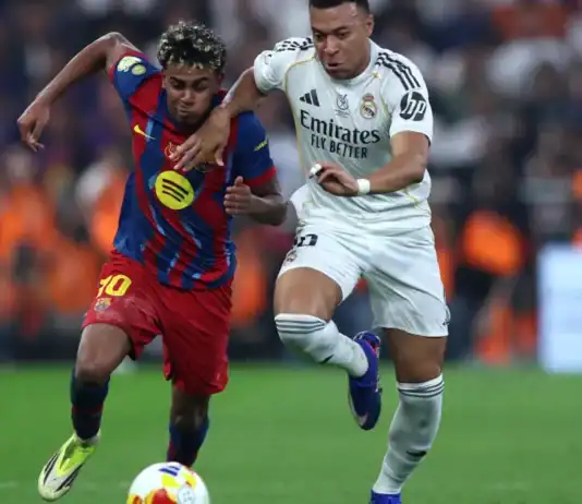 الكلاسيكو يتصدر الجولة 35 وقد يقرب برشلونة من حسم الليغا الكلاسيكو قد يحسم لقب الدوري الإسباني لصالح برشلونة