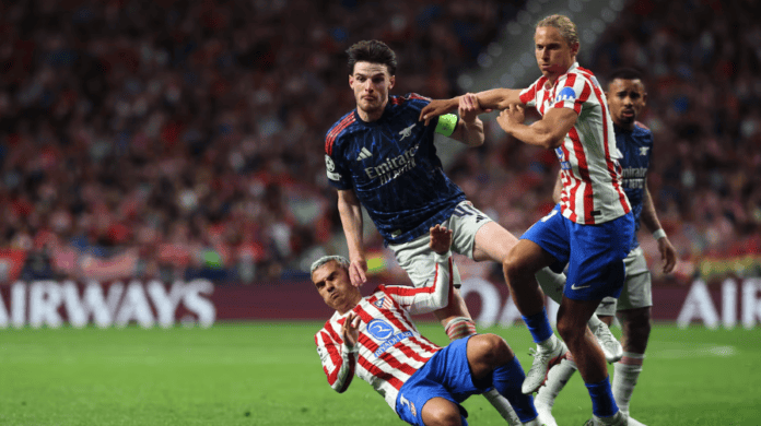 تعادل ناري يبقي الحسم معلقا بين أتلتيكو مدريد وأرسنال