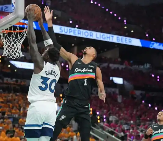 Victor Wimpanyama établit un record de franchise avec 12 arrêts et un triple-double dans la défaite des Spurs ويمبانياما يحطم رقماً قياسياً بـ12 تصدياً ويُسجل ثلاثية مزدوجة