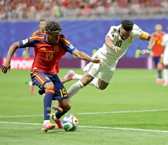 إسبانيا تكتسح السعودية برباعية في كأس العالم 2026 إسبانيا تكتسح السعودية برباعية في المونديال