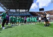 L’équipe nationale marocaine effectue sa première séance d’entraînement à Houston avant d’affronter le Canada المنتخب المغربي يبدأ تحضيراته في هيوستن قبل مواجهة كندا