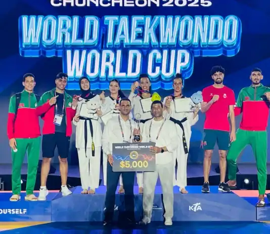 المنتخب المغربي للتايكواندو يتألق في كأس العالم 2025 بكوريا الجنوبية إنجاز مغربي جديد في كأس العالم للتايكواندو 2025 بكوريا