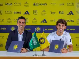 النصر السعودي يتعاقد مع جواو فيليكس مقابل 30 مليون يورو مع إمكانية الوصول إلى 50 مليونًا النصر يضم جواو فيليكس بصفقة تصل إلى 50 مليون يورو