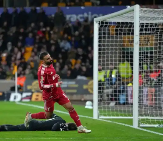 محمد صلاح يُنهي صيامه التهديفي في البريميرليغ بعد 4 أشهر صلاح يُسجل أول أهدافه في البريميرليغ منذ 4 أشهر