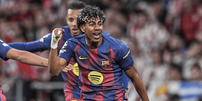 لامين يامال يحطم رقم مبابي في دوري أبطال أوروبا