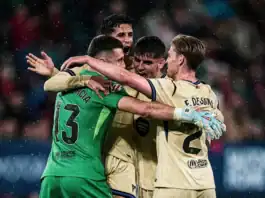 برشلونة يقترب من التتويج.. ضربة ليفاندوفسكي تكسر صمود أوساسونا برشلونة يقترب من التتويج.. ضربة ليفاندوفسكي تكسر صمود أوساسونا