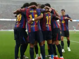 برشلونة يكتسح راسينغ سانتاندير بسباعية ويواصل العلامة الكاملة في الليغا برشلونة يكتسح راسينغ 7-2 والزابيري يهز شباكه