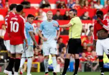 Suspension de l’arbitre du VAR lors du derby de Manchester après la polémique autour du but de Haaland إيقاف حكمي VAR في ديربي مانشستر بعد هدف هالاند