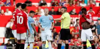 إيقاف حكمي الـVAR في ديربي مانشستر بعد الجدل حول هدف هالاند إيقاف حكمي VAR في ديربي مانشستر بعد هدف هالاند
