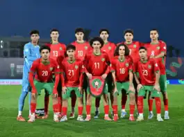 منتخب المغرب يفتتح بطولة شمال إفريقيا لأقل من 17 سنة أمام الجزائر لاعبو منتخب المغرب لأقل من 17 سنة في مباراة ببطولة شمال إفريقيا