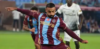 هدف صلاح الثامن يمنح طرابزون سبور الفوز على بشكتاش محمد صلاح يحتفل بهدفه مع طرابزون سبور خلال مباراة بشكتاش