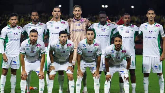 al-raja-affrontera-les-kanyimi-warriors Les joueurs du Raja Casablanca lors d'une séance d'entraînement en vue du match contre les Kanyimi Warriors