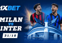 Milan contre Inter Milan – Présentation du match phare de la journée en Serie A Joueurs de l'AC Milan et de l'Inter Milan lors d'un derby milanais en Serie A