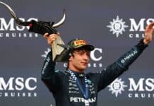 Antonelli remporte le Grand Prix des États-Unis et se rapproche du titre de champion de Formule 1 Kimi Antonelli, pilote Mercedes, célèbre sa victoire au Grand Prix des États-Unis à Austin