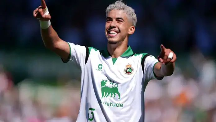 Le Marocain Yasser Zabiri, attaquant du Racing Santander, lors d'un match de la Liga espagnole